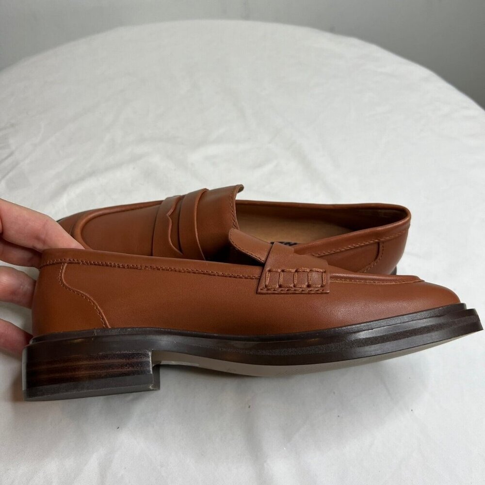 Madewell Tan Leather Penny Loafers - Picture 9 of 11